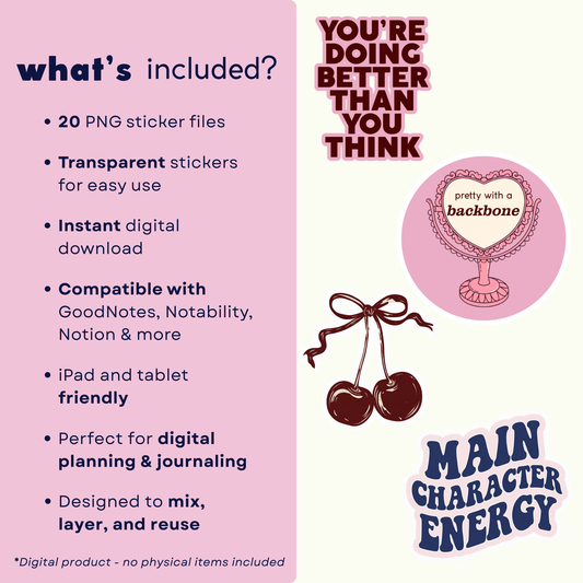 krush worthy digital sticker pack - vol 1